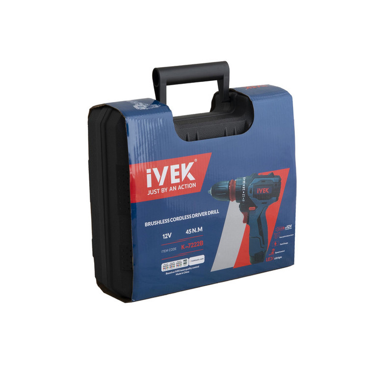 دریل شارژی 12 ولت براشلس ایوک مدل K-7222B