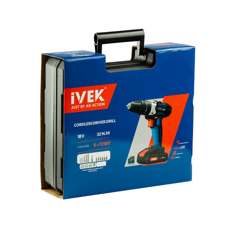 دریل شارژی ۱۸ ولت ایوک مدل K-7218v