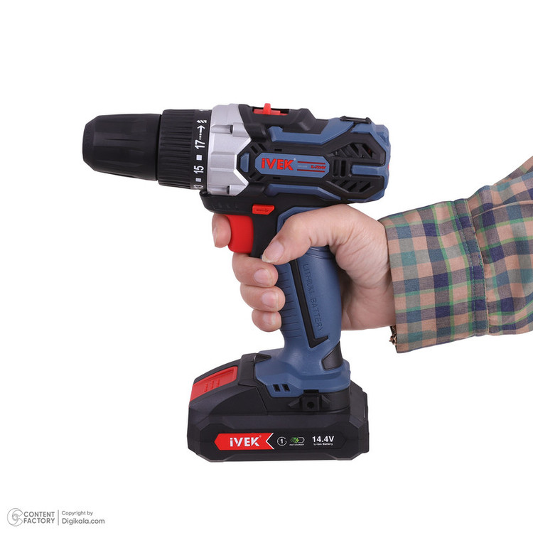 دریل پیچگوشتی شارژی لیتیوم ۱۴.۴ ولت ایوک مدل K-7214v